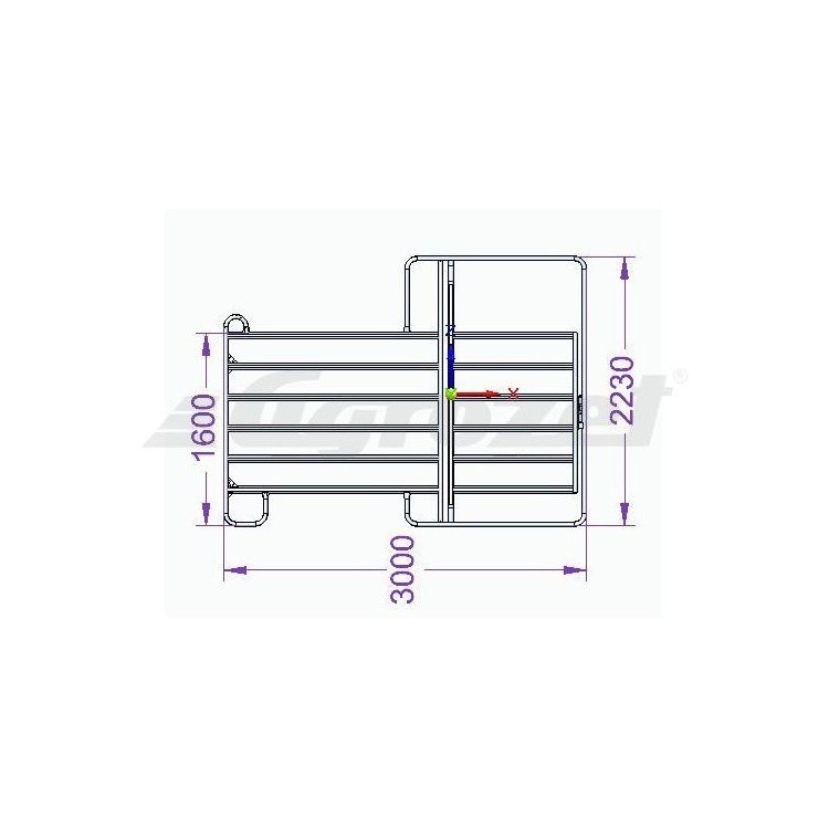 Panel Texas 3 m s dvířky  rozměr 2100x3000 mm