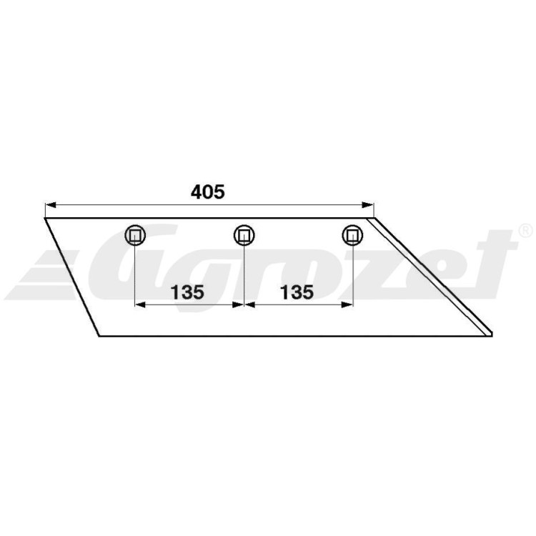 Kverneland 3352034 Ostří pravé 20"