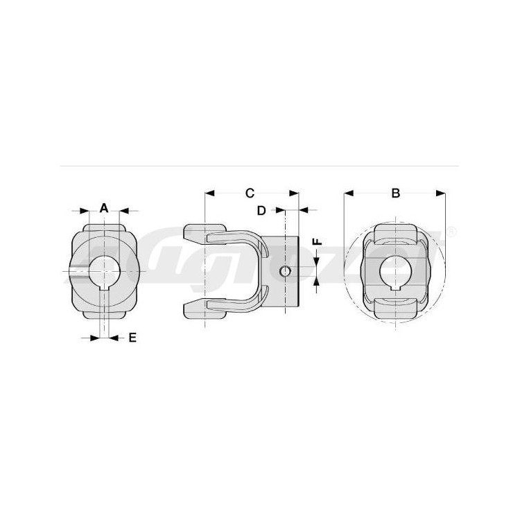 Vidlice T60  30,2x92  profil 40 drážka 12mm závit M12