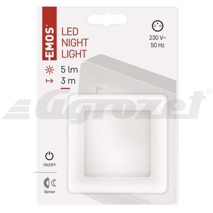 EMOS P3316 LED noční světlo P3316 s fotosenzorem do zásuvky