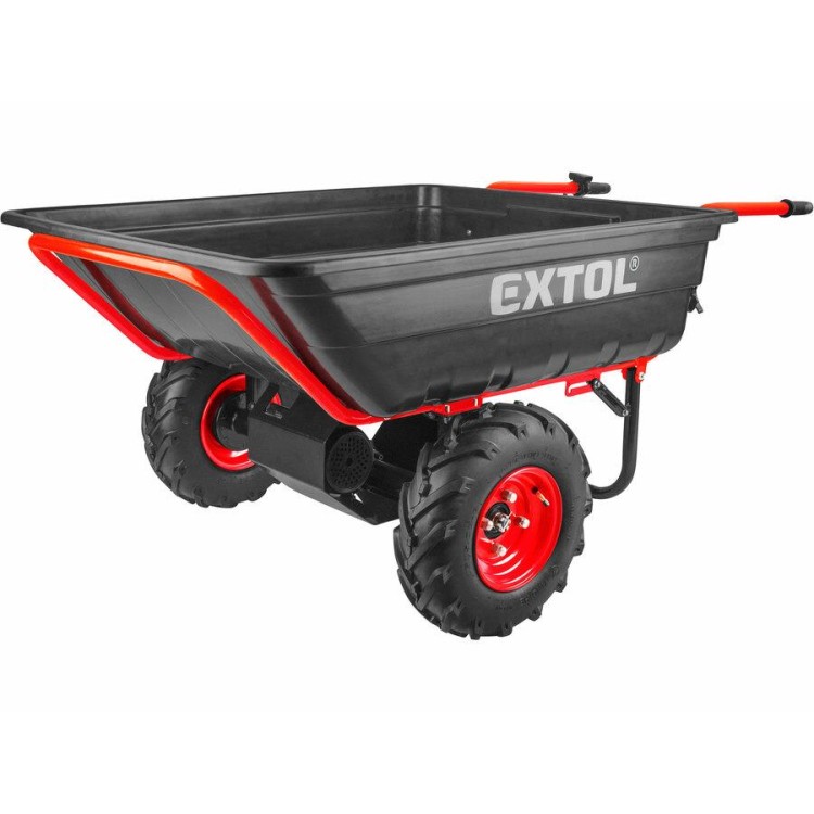 EXTOL 8891592 Dvoukolák nákladní s převodovkou aku, 300kg, 300l, 40V Li-ion, 6Ah