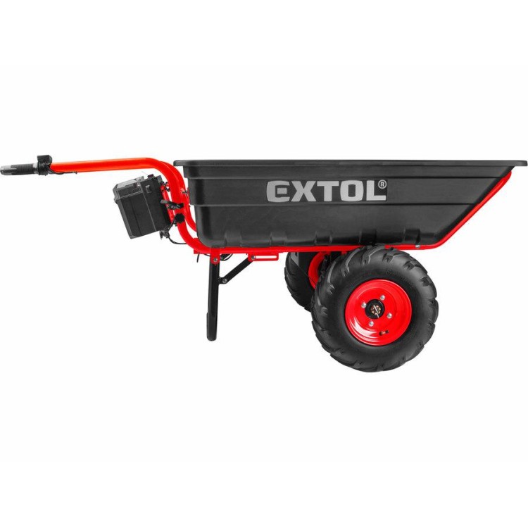 EXTOL 8891592 Dvoukolák nákladní s převodovkou aku, 300kg, 300l, 40V Li-ion, 6Ah