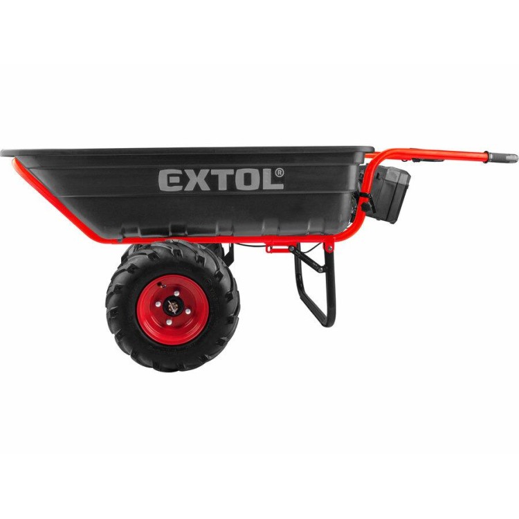 EXTOL 8891592 Dvoukolák nákladní s převodovkou aku, 300kg, 300l, 40V Li-ion, 6Ah