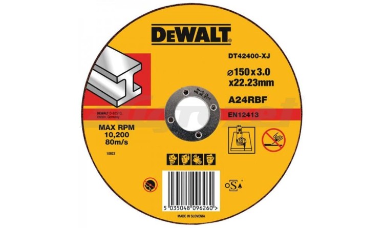 DEWALT DT42400 Kotouč řezný 150x22,2 3,0 mm na kov