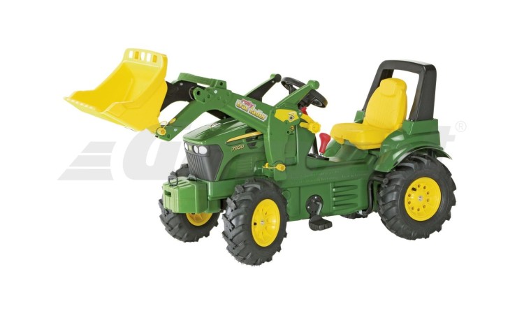 Dětský šlapací traktor John Deere 7930 s nakladačem, nafukovací kola