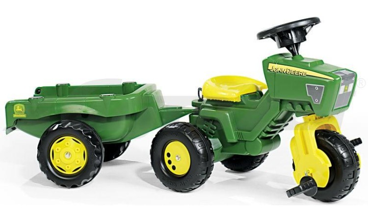 Rolly Toys Dětská tříkolka John Deere s přívěsem