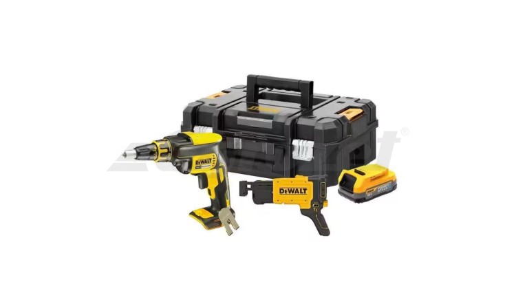 DeWALT DCF620E1K-XJ sádrokartonářský šroubovák s podavačem vrutů, 1x aku , kufr