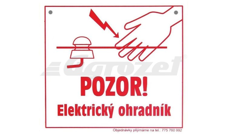 Tabulka varovná POZOR elektrický ohradník CORRAL