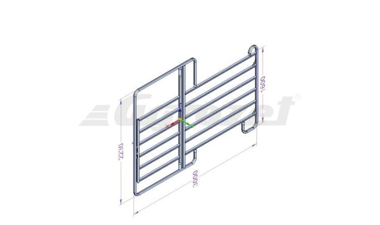 Panel Texas 3 m s dvířky  rozměr 2100x3000 mm