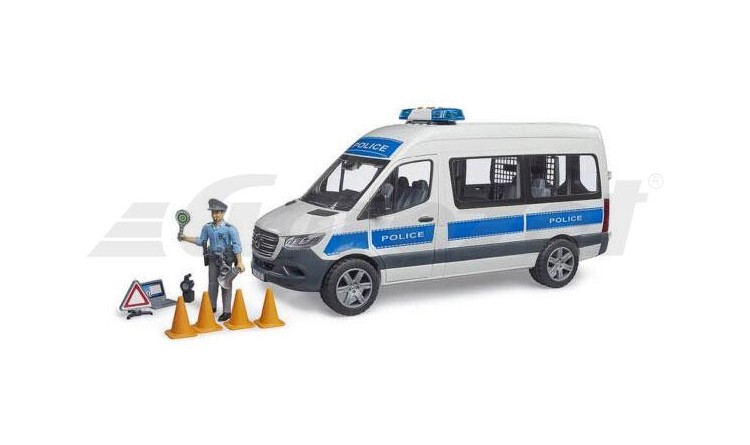 Bruder 02683 MB Sprinter policie se světelným a zvukovým majákem