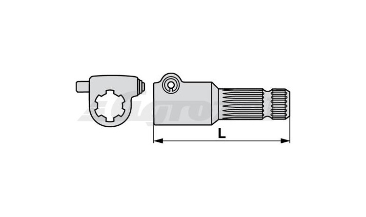 Redukce 1 3/8" Z=6 - 1 3/8" Z=21