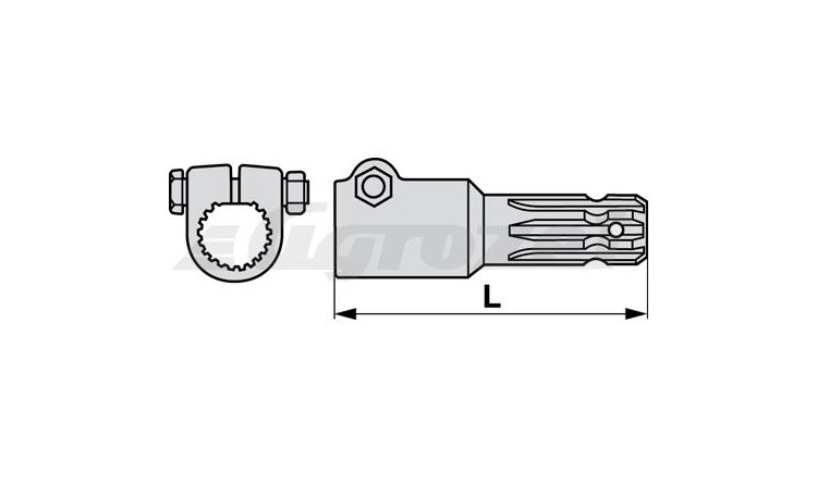 Redukce 1 3/4" Z=20 - 1 3/8" Z=6