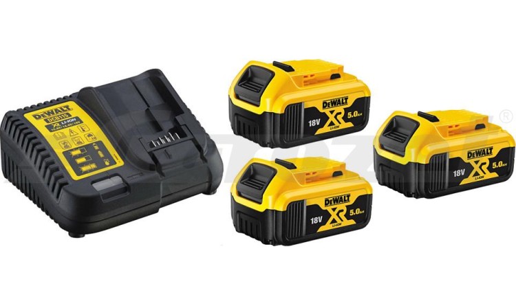 DeWALT DCB115P3 Sada Akumulátorů s nabíječkou 3 X 5,0AH 18V XR Li-Ion