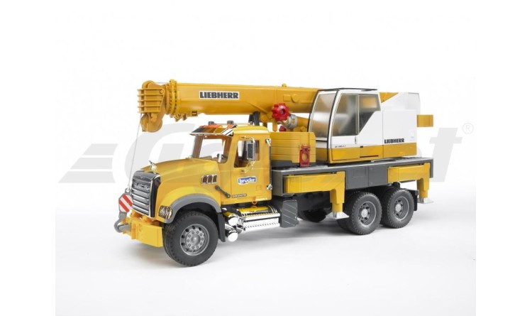 Mack Granite Liebherr jeřáb Bruder 02818