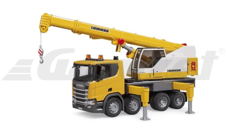 Bruder 3571 SCANIA 560R jeřáb Liebherr se světelným a zvukovým modulem