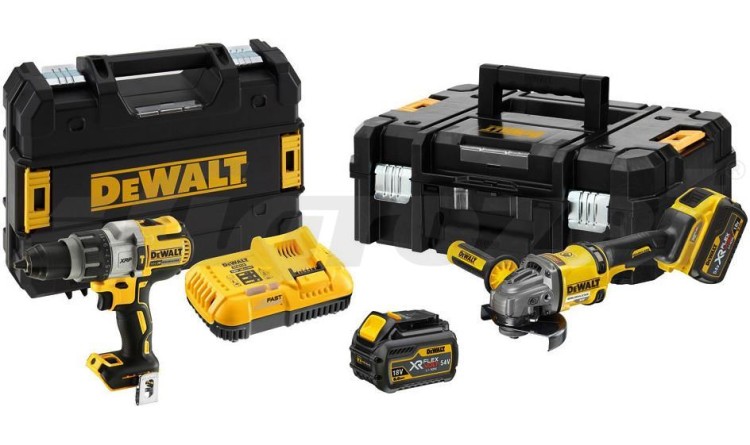 DEWALT Akuvrtačka DCD996 a úhlová bruska DCG414 2x aku 54V