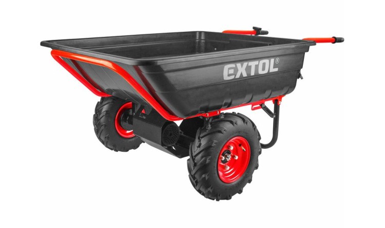 EXTOL 8891592 Dvoukolák nákladní s převodovkou aku, 300kg, 300l, 40V Li-ion, 6Ah